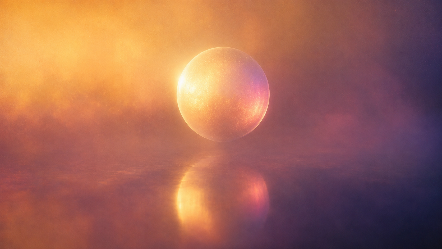 An origin point of light glowing in a seasonal atmosphere